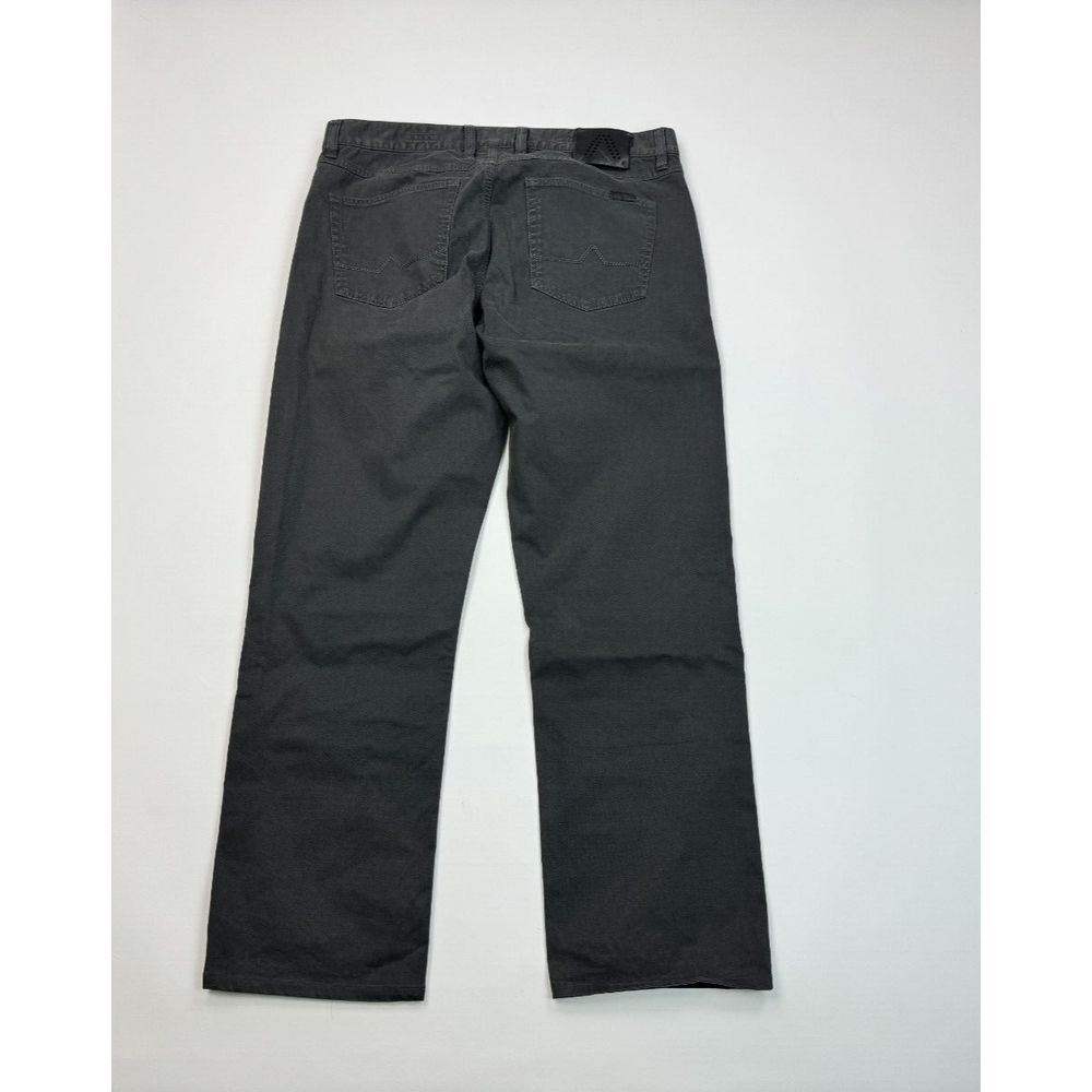 Alberto Modern‎ Fit Printed Satin Pants Mens 38 $255 Stone Gray Cotton 5 Pockets